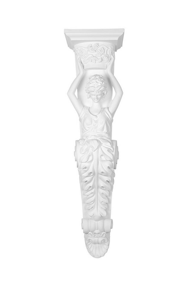 Hexim Perfect Wanddekoobjekt C8053 (Stuckkonsole - große Auswahl an Wandkonsolen - Antike Wanddeko im Barock- & Jugendstil aus vorgrundiertem, schlagfestem Polyurethan (C8052 - 685x134mm) von Hexim Perfect