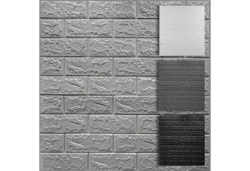 Hexim 3D Wandpaneel, (Wanddekoration Steinoptik 1,06 m² - Selbstklebende Kunststoff Wandverkleidung Innen - Wanddeko Wandsticker Wallpaper selbstklebend (ZW-02 77x70cm / 2 STK) von Hexim