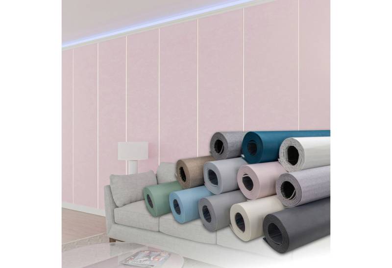 Hexim Isoliertapete, (selbstklebende Isoliertapete 1,82 m² Wandisolierung 280x65cm schalldämmend 4mm dekorativ 2in1 Tapete Dämmung Isoliereffekt (1 Rolle Altrosa, rosa Zementstruktur) von Hexim