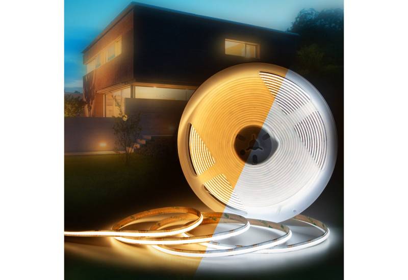 Hexim LED Stripe COB – RGB/W CCT oder Kalt-, Neutral-, Warmweiß (Dualweiß 6.5M), COB – RGB/W CCT oder Kalt-, Neutral-, Warmweiß (Dualweiß 6.5M) von Hexim