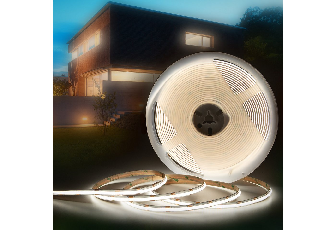 Hexim LED Stripe COB – RGB/W CCT oder Kalt-, Neutral-, Warmweiß (Neutralweiß 9.5M), COB – RGB/W CCT oder Kalt-, Neutral-, Warmweiß (Neutralweiß 9.5M) von Hexim