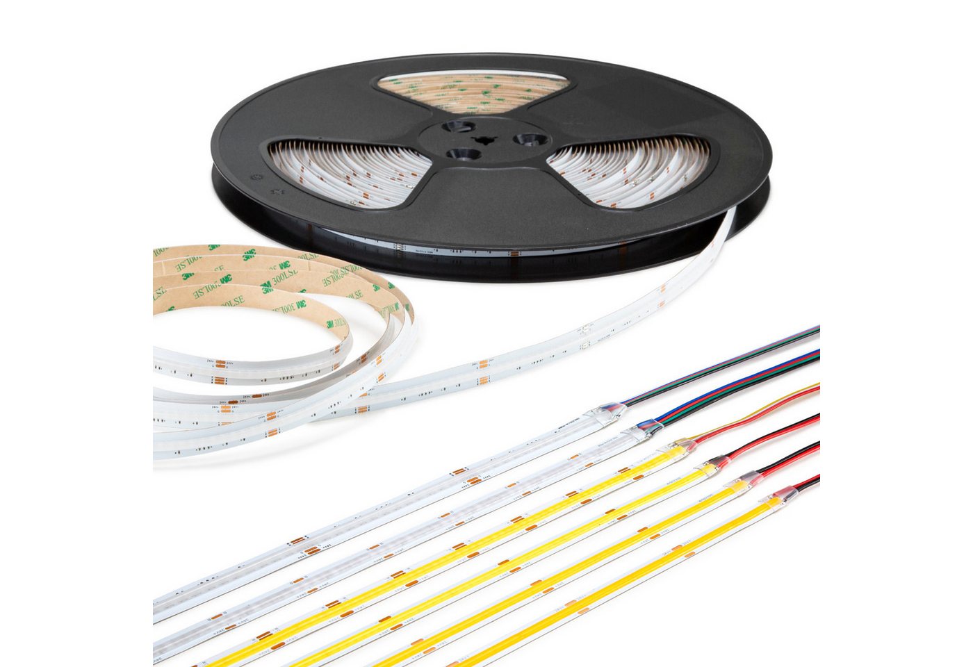 Hexim LED Stripe COB – RGB/W CCT oder Kalt-, Neutral-, Warmweiß (RGB 2.5M), COB – RGB/W CCT oder Kalt-, Neutral-, Warmweiß (RGB 2.5M) von Hexim