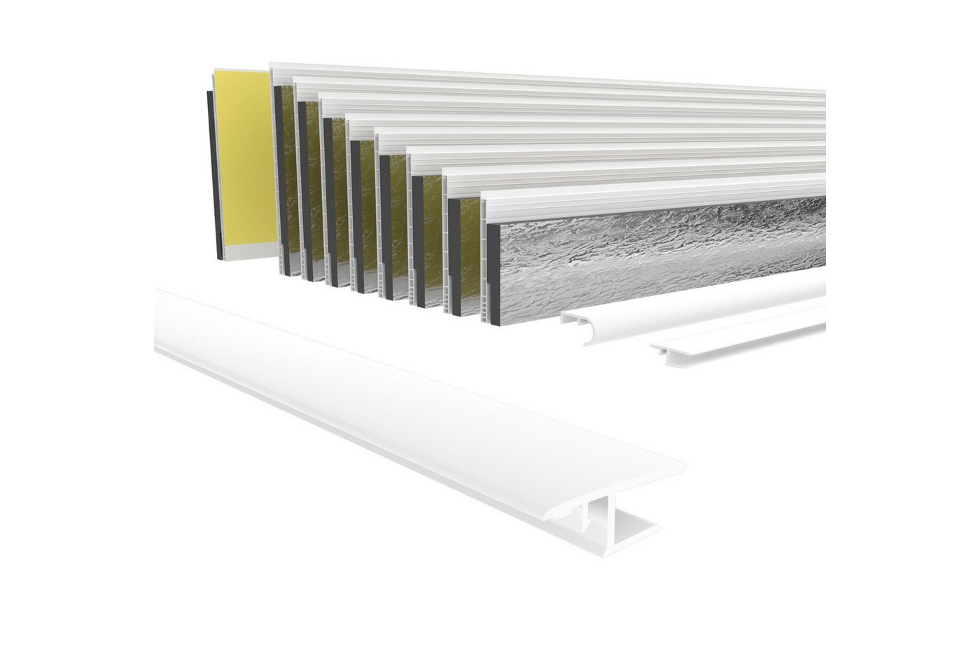 Hexim Rollladenkastendämmung, (Rollladenkastendämmung PVC Aufnahmeprofil für Revisionsklappen, Länge: 1000 - 2000mm, Breite: 42mm, Klemmprofil Montageprofil Befestigungsprofil Altbau Renovierung Fenster Kunststoff (1 Meter) Hexim Rollladenkastendämmung, (Rollladenkastendämmung PVC Aufnahmeprofil für Revisionsklappen, Länge: 1000 - 2000mm, Breite: 42mm, Klemmprofil Montageprofil Befestigungsprofil Altbau Renovierung Fenster Kunststoff (1 Meter) von Hexim