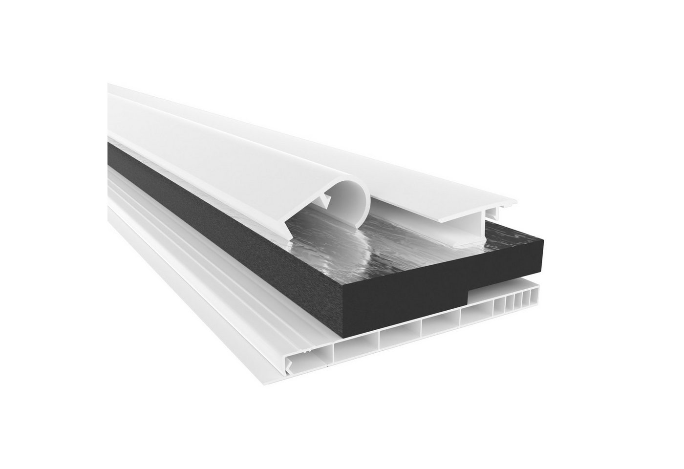 Hexim Rollladenkastendämmung, (Rollladenkastendämmung PVC Revisionsklappe Komplettset, Rollladenkastendeckel, Aufnahmeprofil & Rollladentraverse, Länge: 1000 - 2000mm, Breite: 120 - 320mm, Kunststofffenster Rollladen (120mm x 1 Meter) Hexim Rollladenkastendämmung, (Rollladenkastendämmung PVC Revisionsklappe Komplettset, Rollladenkastendeckel, Aufnahmeprofil & Rollladentraverse, Länge: 1000 - 2000mm, Breite: 120 - 320mm, Kunststofffenster Rollladen (120mm x 1 Meter) von Hexim