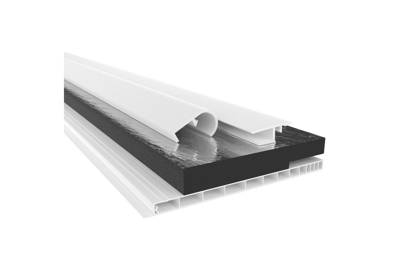 Hexim Rollladenkastendämmung, (Rollladenkastendämmung PVC Revisionsklappe Komplettset, Rollladenkastendeckel, Aufnahmeprofil & Rollladentraverse, Länge: 1000 - 2000mm, Breite: 120 - 320mm, Fenster Rolladen (160mm x 2 Meter) Hexim Rollladenkastendämmung, (Rollladenkastendämmung PVC Revisionsklappe Komplettset, Rollladenkastendeckel, Aufnahmeprofil & Rollladentraverse, Länge: 1000 - 2000mm, Breite: 120 - 320mm, Fenster Rolladen (160mm x 2 Meter) von Hexim