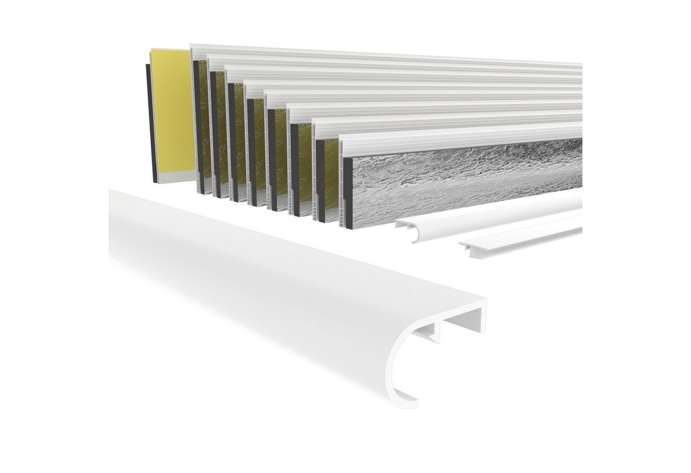 Hexim Rollladenkastendämmung, (Rollladenkastendämmung PVC Rollladentraverse zum Einführen von Rollladen in Führungsschienen, Länge 1000 - 2000mm, Breite: 42mm, Abrollprofil Ablaufprofil Führungsschiene Fenster Altbau Renovieren (1,8 Meter) Hexim Rollladenkastendämmung, (Rollladenkastendämmung PVC Rollladentraverse zum Einführen von Rollladen in Führungsschienen, Länge 1000 - 2000mm, Breite: 42mm, Abrollprofil Ablaufprofil Führungsschiene Fenster Altbau Renovieren (1,8 Meter) von Hexim