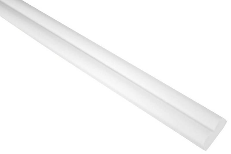 Hexim Stuckleiste CR803, 20 Meter / 10 Leisten, Stuckleisten Wand flach modern, PU Hartschaum weiß - 2m Wandleisten glatt Zierleisten Flachprofile Polyurethan Dekorbau (20 Meter) von Hexim