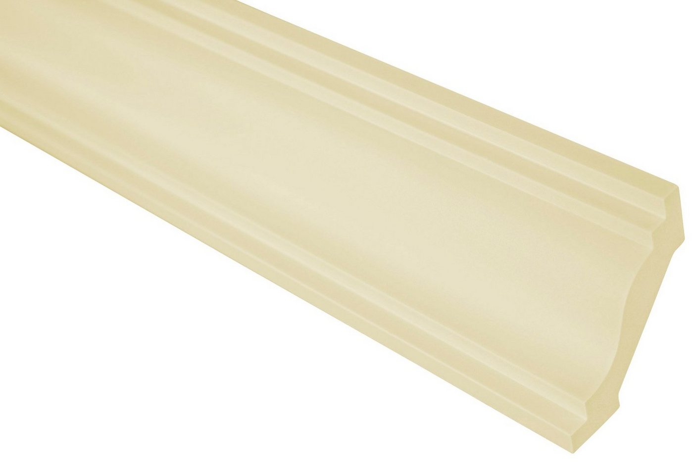 Hexim Stuckleiste P812 flexi, 2 Meter / 1 Leiste, Stuckleisten Decke modern, PU Hartschaum & Flexibel - 2m Deckenleisten glatt Eckleisten Polyurethan Kunststoff Stuck (2 Meter) von Hexim