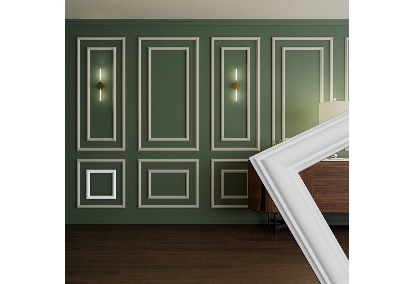 Hexim Stuckleiste RM18-H 36x36 cm, H - 36 x 36 cm, Wandrahmen Sets HDPS weiß - Auswahl an Größen für Wand, Decke, Bilder & Spiegel - Für hochwertige Interieur-Upgrades in Alt- oder Neubauten (RM18-H 36X36CM) Hexim Stuckleiste RM18-H 36x36 cm, H - 36 x 36 cm, Wandrahmen Sets HDPS weiß - Auswahl an Größen für Wand, Decke, Bilder & Spiegel - Für hochwertige Interieur-Upgrades in Alt- oder Neubauten (RM18-H 36X36CM) von Hexim