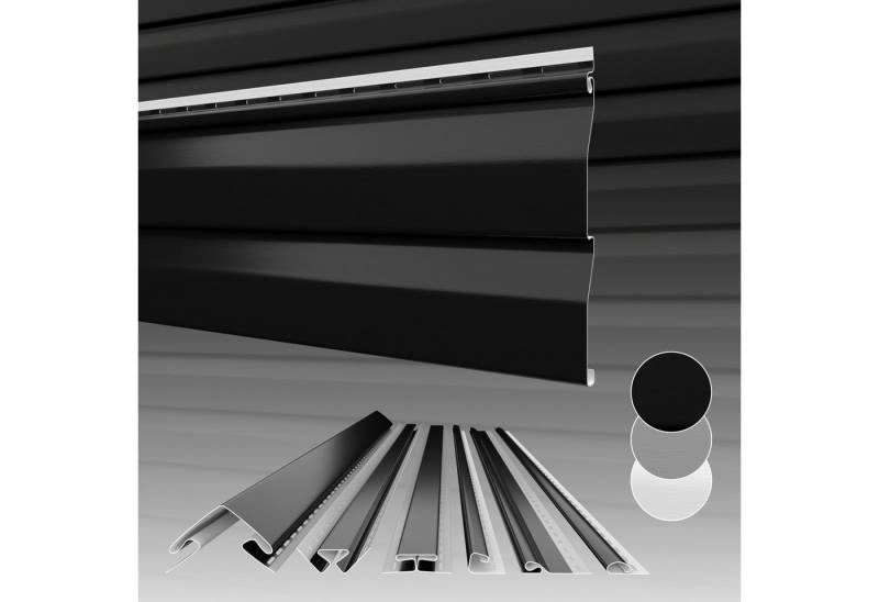 Hexim Verkleidungspaneel, (Siding Fassadenpaneele außen Fassadenverkleidung wetterfest Kunststoffpanelee PVC-U Verkleidung Außenwand Hausverkleidung UV-beständig - (1 Paneel anthrazit 0,48QM) von Hexim