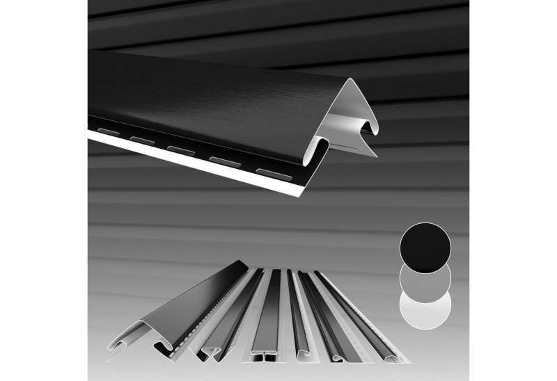 Hexim Verkleidungspaneel, (Siding Fassadenpaneele außen Fassadenverkleidung wetterfest Kunststoffpanelee PVC-U Verkleidung Außenwand Hausverkleidung UV-beständig - (Außeneckprofil anthrazit) von Hexim