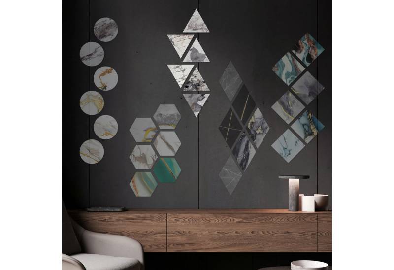 Hexim Wanddekoobjekt 2011A (Marmorplatten Optik 6 Stück SPC Hexagon Dreieck Kreis Viereck Raute Waben Innen & Außenbereich Granit Steinoptik - Marmor Dekor Formen Dreiecks Wandfliesen (2011A Dreieck) Hexim Wanddekoobjekt 2011A (Marmorplatten Optik 6 Stück SPC Hexagon Dreieck Kreis Viereck Raute Waben Innen & Außenbereich Granit Steinoptik - Marmor Dekor Formen Dreiecks Wandfliesen (2011A Dreieck) von Hexim