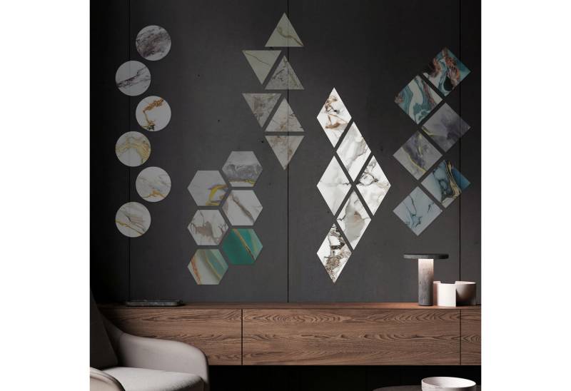 Hexim Wanddekoobjekt 2012B (Marmorplatten Optik 6 Stück SPC Hexagon Dreieck Kreis Viereck Raute Waben Innen & Außenbereich Granit Steinoptik - Marmor Dekor Formen Rhombus Diamant Design (2012B Raute) Hexim Wanddekoobjekt 2012B (Marmorplatten Optik 6 Stück SPC Hexagon Dreieck Kreis Viereck Raute Waben Innen & Außenbereich Granit Steinoptik - Marmor Dekor Formen Rhombus Diamant Design (2012B Raute) von Hexim