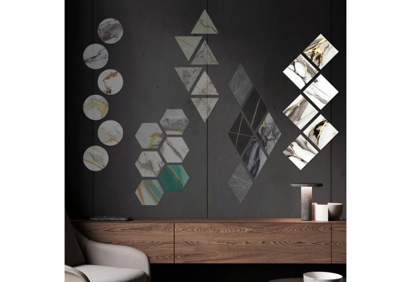 Hexim Wanddekoobjekt 80115 (Marmorplatten Optik 6 Stück SPC Hexagon Dreieck Kreis Viereck Raute Waben Innen & Außenbereich Granit Steinoptik - Marmor Dekor Formen Quadratische Wandfliesen (80115 Viereck) Hexim Wanddekoobjekt 80115 (Marmorplatten Optik 6 Stück SPC Hexagon Dreieck Kreis Viereck Raute Waben Innen & Außenbereich Granit Steinoptik - Marmor Dekor Formen Quadratische Wandfliesen (80115 Viereck) von Hexim