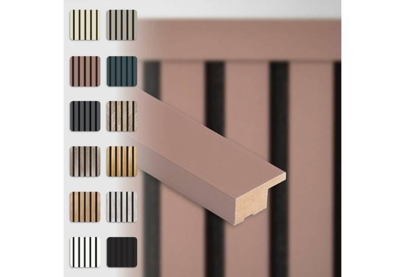 Hexim Wanddekoobjekt APAH03 (Akustikpaneele Abschlussleiste 137,5x2,7cm - flexible Lamellenwand Holz MDF Wandpanelee Lamellenverkleidung Wandverkleidung Innendekoration schalldämmend (1 Abschlussleiste Mauve - APAH03) Hexim Wanddekoobjekt APAH03 (Akustikpaneele Abschlussleiste 137,5x2,7cm - flexible Lamellenwand Holz MDF Wandpanelee Lamellenverkleidung Wandverkleidung Innendekoration schalldämmend (1 Abschlussleiste Mauve - APAH03) von Hexim