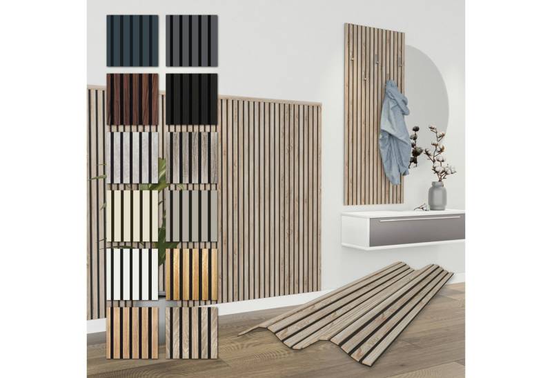 Hexim Wanddekoobjekt APH06 (Akustikpaneele 4 Stück 138,5x60cm Holz Comfort - flexible Holzpaneele Platten Lamellenwand MDF Wandpaneele Lamellenverkleidung Wandverkleidung schalldämmend 3.32m² Sonoma Oak) Hexim Wanddekoobjekt APH06 (Akustikpaneele 4 Stück 138,5x60cm Holz Comfort - flexible Holzpaneele Platten Lamellenwand MDF Wandpaneele Lamellenverkleidung Wandverkleidung schalldämmend 3.32m² Sonoma Oak) von Hexim