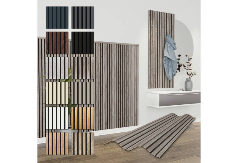 Hexim Wanddekoobjekt APH07 (Akustikpaneele 4 Stück 138,5x60cm Holz Comfort - flexible Holzpaneele Platten Lamellenwand MDF Wandpaneele Lamellenverkleidung Wandverkleidung schalldämmend 3.32m² Vintage Oak) Hexim Wanddekoobjekt APH07 (Akustikpaneele 4 Stück 138,5x60cm Holz Comfort - flexible Holzpaneele Platten Lamellenwand MDF Wandpaneele Lamellenverkleidung Wandverkleidung schalldämmend 3.32m² Vintage Oak) von Hexim