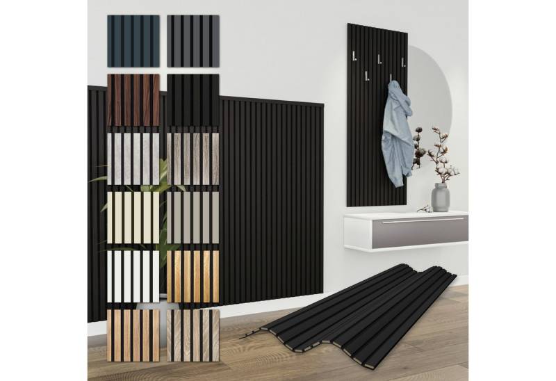 Hexim Wanddekoobjekt APH12 (Akustikpaneele 138,5x60cm Holz Comfort - flexible Holzpaneele Platten Lamellenwand MDF Wandpaneele Lamellenverkleidung Wandverkleidung schalldämmend 0.83m² Black Edition) Hexim Wanddekoobjekt APH12 (Akustikpaneele 138,5x60cm Holz Comfort - flexible Holzpaneele Platten Lamellenwand MDF Wandpaneele Lamellenverkleidung Wandverkleidung schalldämmend 0.83m² Black Edition) von Hexim