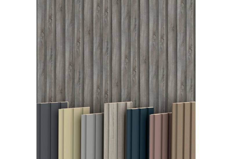 Hexim Wanddekoobjekt Abschlussprofil Beats Standard Vintage (Beats Lamellen 2,75m MDF Lamellenwand Wandpaneele Lamellenverkleidung Wandverkleidung Akusiktpaneele Holzpaneele Natur Holz (1 Abschlussprofil, Beats Standard Vintage) von Hexim
