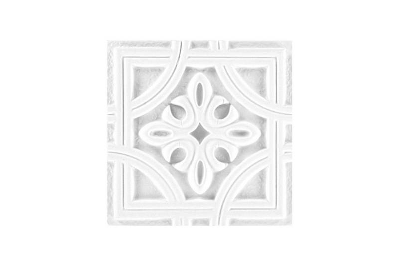 Hexim Wanddekoobjekt FR33 (1 Ornament Stuck PU stoßfest 200x200mm) von Hexim