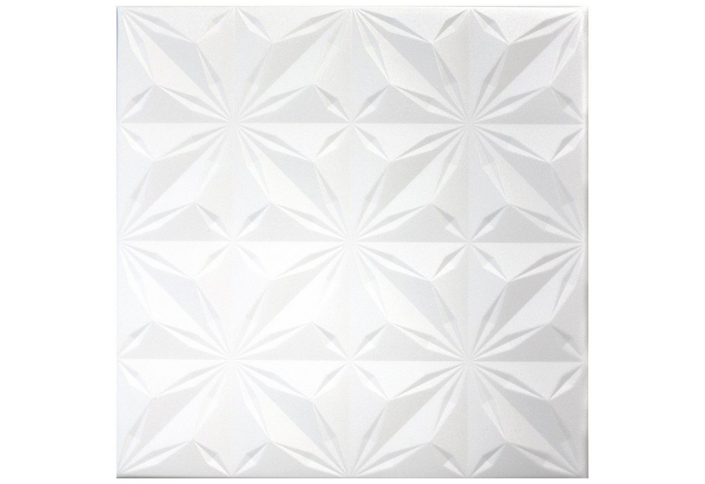 Hexim Wanddekoobjekt NR.116 (Deckenplatten aus Styropor XPS - (10QM Sparpaket 50x50cm) weiße Deckenpaneele pflegeleicht & robust Styroporplatten Paneele Deckenverkleidung) von Hexim