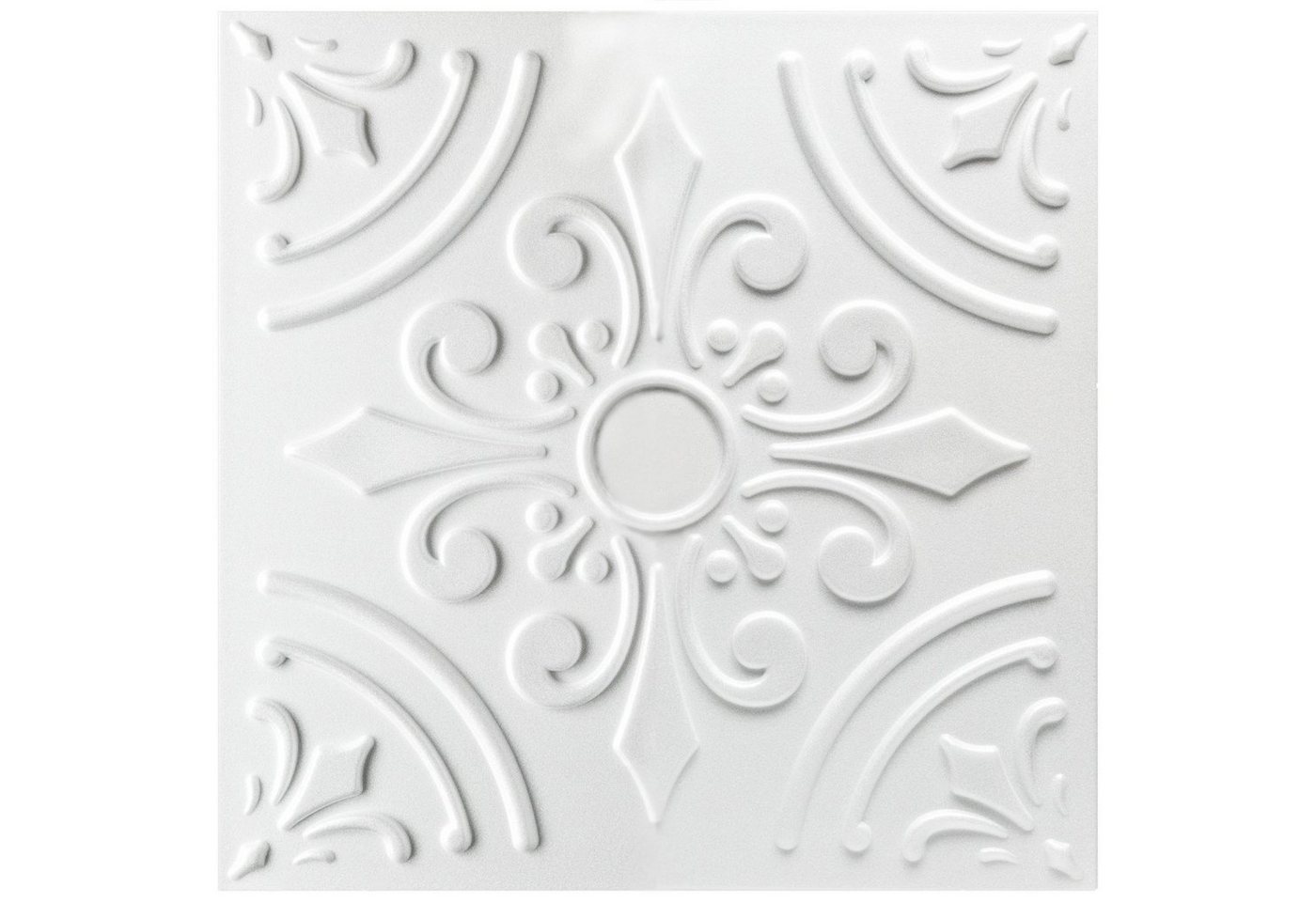 Hexim Wanddekoobjekt NR.33 (Deckenplatten aus Styropor XPS - (22QM Sparpaket 50x50cm) weiße Styroporplatten leicht & formfest Schallschutz Paneele Deckenverkleidung) von Hexim