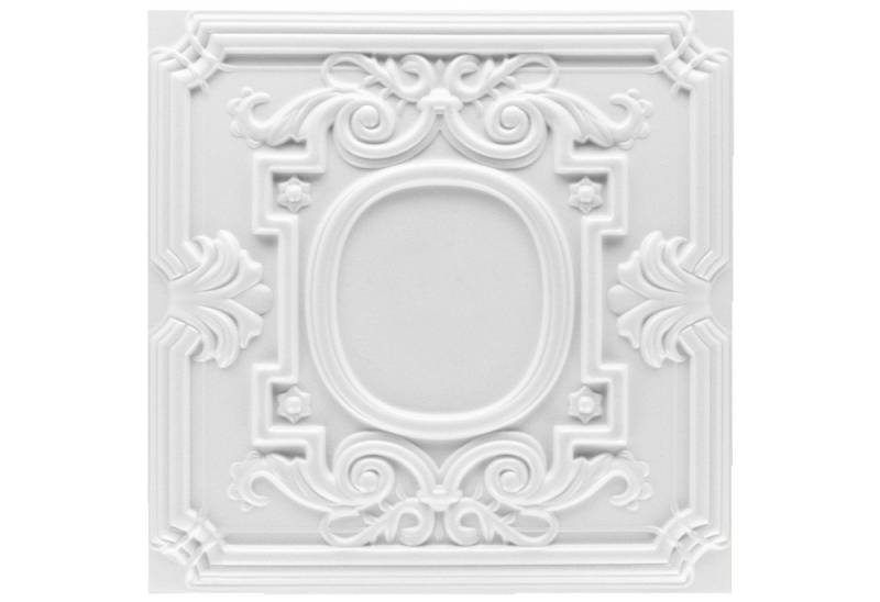 Hexim Wanddekoobjekt NR.35 (Deckenplatten 50x50cm Styroporplatten weiß XPS Styropor, Deckenpaneele Feuchtraum Deckenverkleidung, 10qm) von Hexim