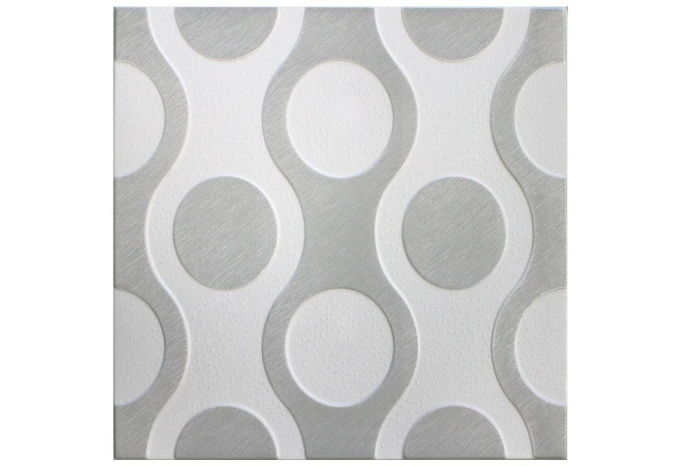 Hexim Wanddekoobjekt NR.98 BS (Deckenplatten aus Styropor XPS - (20QM Sparpaket weiß-grau 50x50cm) Farbige Dekorplatten leicht & formfest - Styroporplatten Paneele Schallschutz Decke) von Hexim