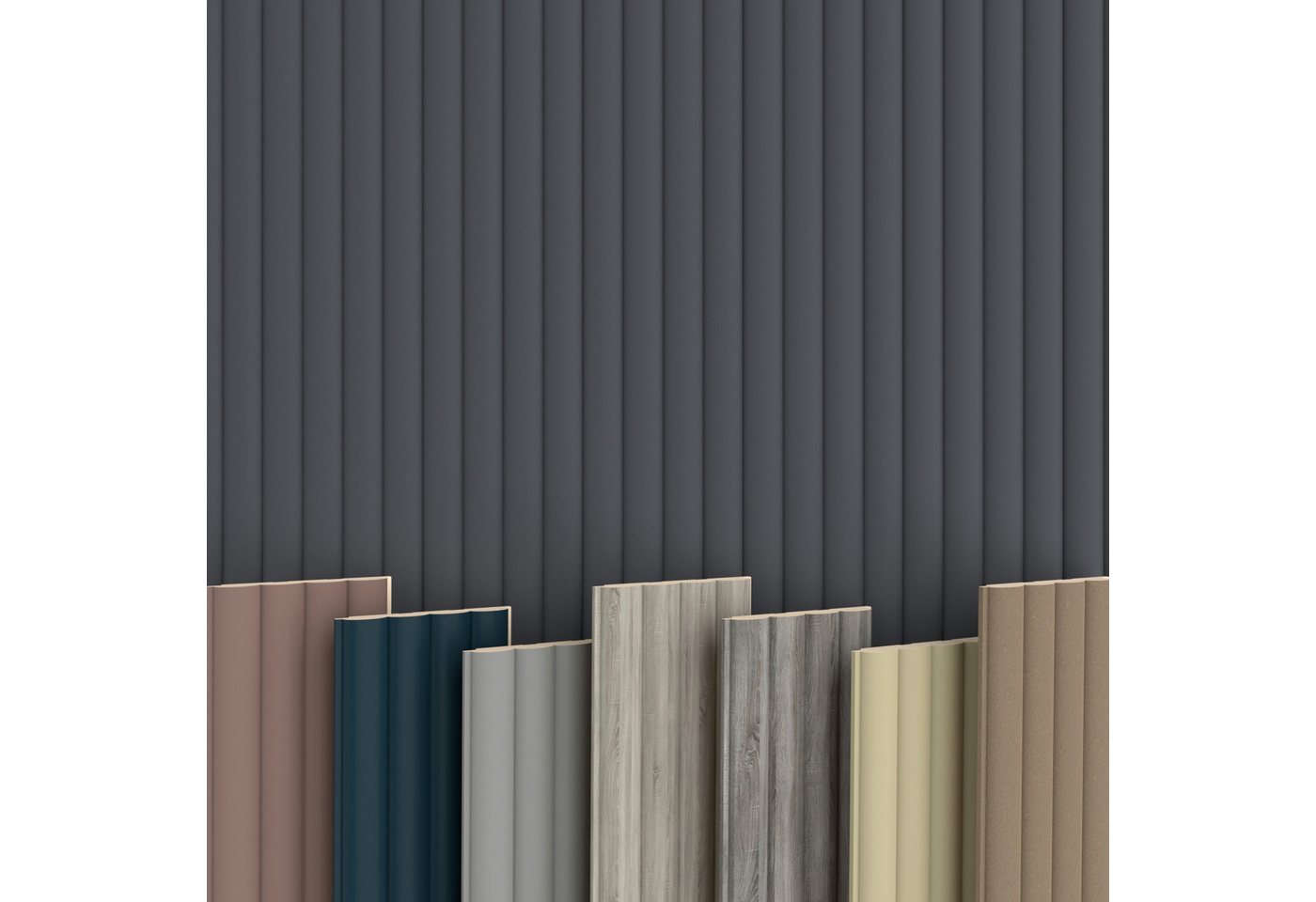 Hexim Wanddekoobjekt Wave De Luxe Black Lead (Wave Lamellen 2,75m MDF Lamellenwand Wandpaneele Lamellenverkleidung Wandverkleidung Akusiktpaneele Holzpaneele Natur Holz (8 Paneele & Zubehör, Wave De Luxe Black Lead) Hexim Wanddekoobjekt Wave De Luxe Black Lead (Wave Lamellen 2,75m MDF Lamellenwand Wandpaneele Lamellenverkleidung Wandverkleidung Akusiktpaneele Holzpaneele Natur Holz (8 Paneele & Zubehör, Wave De Luxe Black Lead) von Hexim