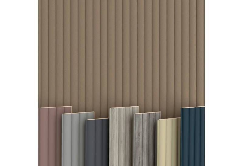Hexim Wanddekoobjekt Wave Standard Pure Wood (Wave Lamellen 2,75m MDF Lamellenwand Wandpaneele Lamellenverkleidung Wandverkleidung Akusiktpaneele Holzpaneele Natur Holz von Hexim
