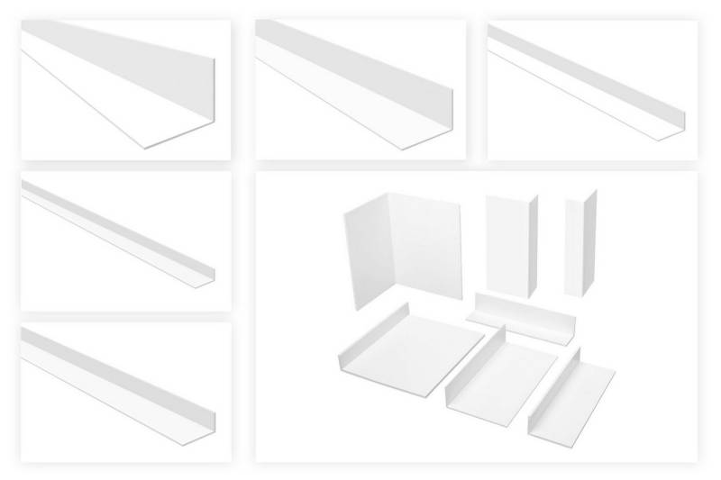 Hexim Winkelprofil Winkelleiste 304/5 - ungleichschenklig (Winkelprofile ungleichschenklig weiß - PVC Kunststoffwinkel, Auswahl Maße & Stärke (20x12mm) Kunststoff Winkelprofil Fensterleisten) von Hexim