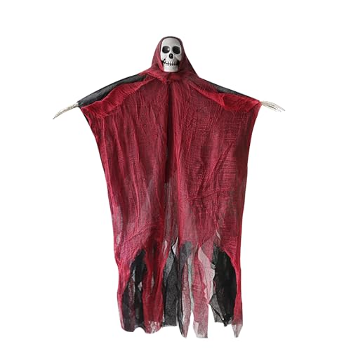 1 STKHalloween Deko Outdoor Innen, Skelett Halloween Dekorationen, Halloween Deko Outdoor Geist Dekoration zum Aufhängen, Hängender Grim Reaper für Garten Innen Party Spukhaus Horror Dekos von HexinYigjly