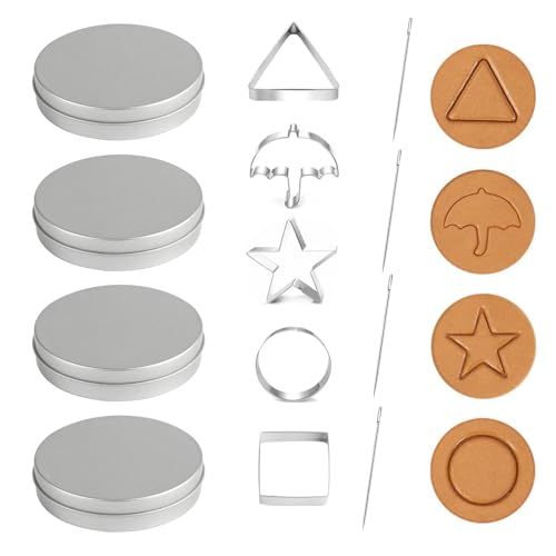 13-teiliges Edelstahl Backzubehör Set – Ausstechformen für süße Zuckerfiguren, 6 verschiedene Formen (Regenschirm, Herz, Stern) – Keksformen für Kindergeburtstage & DIY Dekoration mit Aufbewahrungsbox von HexinYigjly