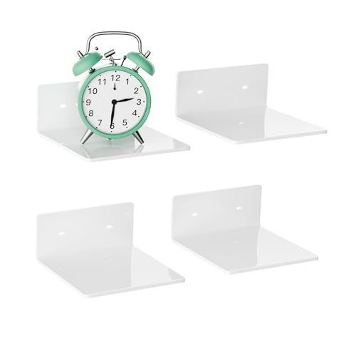 Hexsonhoma 15cm weiße Acryl Wandregale Set von 4, Feuchtigkeitsdicht, Wand montierte Lagerung Display Regale für Spielzimmer, Wohnzimmer, Badezimmer, Büro, Geschäft, Heavy Duty, 4 Packung Hexsonhoma 15cm weiße Acryl Wandregale Set von 4, Feuchtigkeitsdicht, Wand montierte Lagerung Display Regale für Spielzimmer, Wohnzimmer, Badezimmer, Büro, Geschäft, Heavy Duty, 4 Packung von Hexsonhoma