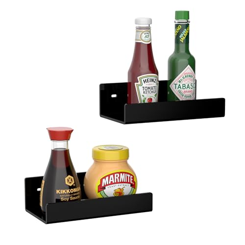 Hexsonhoma 18CM Schwarze Acryl Wandregale für Home Decor, 2-Packung, Acryl Esszimmer Organizer Regale für Wand, an der Wand befestigte Speicher Display Regal Hexsonhoma 18CM Schwarze Acryl Wandregale für Home Decor, 2-Packung, Acryl Esszimmer Organizer Regale für Wand, an der Wand befestigte Speicher Display Regal von Hexsonhoma