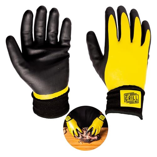 Hey Grill Hey Pitmaster Handschuhe | Grillhandschuhe | Hitzeschutz bis 260 °C | hohe Temperaturbeständigkeit | feuerfester Handschuh zum Grillen Räuchern | waschbare Handschuhe | wasserdicht | Größe L Hey Grill Hey Pitmaster Handschuhe | Grillhandschuhe | Hitzeschutz bis 260 °C | hohe Temperaturbeständigkeit | feuerfester Handschuh zum Grillen Räuchern | waschbare Handschuhe | wasserdicht | Größe L von Hey Grill Hey