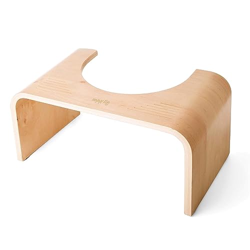 Hey Nature HOCA Holz, medizinischer Toilettenhocker Holz (FSC, veredelt) WC Hocker Holz - gegen Hämorrhoiden, Verstopfung, Blähungen - Fußbank Holz für schnellere Darmentleerung in der Hocke von Hey Nature