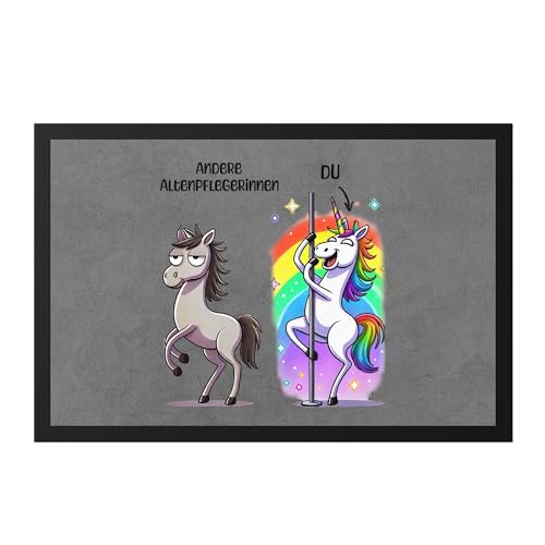 Hey!Print Andere Altenpflegerinnen Du Fussmatte Geschenk Altenpflegerin Einhorn Abschied Kollegin Humor Team Pflege Danke Hey!Print Andere Altenpflegerinnen Du Fussmatte Geschenk Altenpflegerin Einhorn Abschied Kollegin Humor Team Pflege Danke von Hey!Print