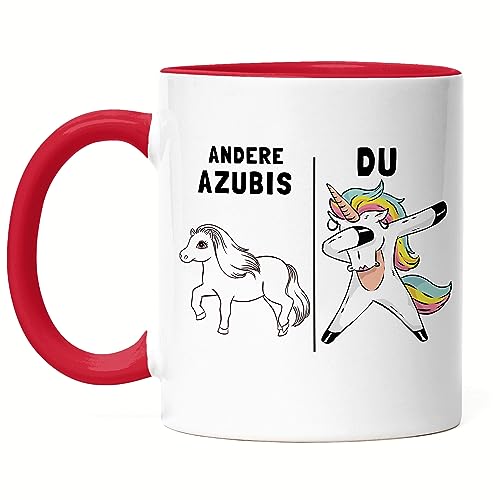 Hey!Print Andere Azubis Du Tasse Rot Pferd Einhorn Humor Lustig Unicorn Geschenk Apotheke von Hey!Print