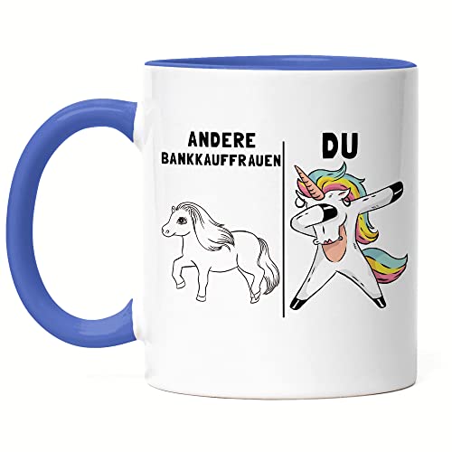 Hey!Print Andere Bankkauffrauen Du Tasse Blau Pferd Einhorn Humor Lustig Unicorn Geschenk Apotheke von Hey!Print