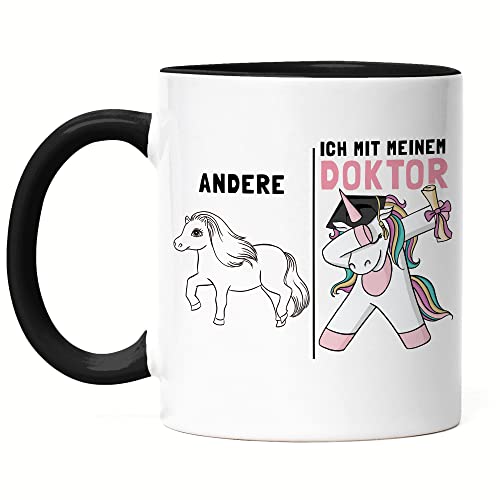 Hey!Print Andere Ich Mit Meinem Doktor Tasse Schwarz Einhorn Pferd Abschlussgeschenk Studium Promotion Hey!Print Andere Ich Mit Meinem Doktor Tasse Schwarz Einhorn Pferd Abschlussgeschenk Studium Promotion von Hey!Print