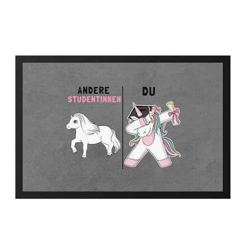 Hey!Print Andere Studentinnen Du Fußmatte Pferd Einhorn Geschenkidee Lustig Studentin Studium Hochschule Uni von Hey!Print
