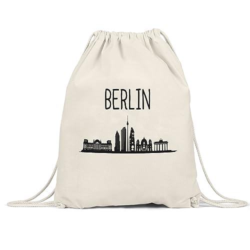 Hey!Print BERLIN Skyline Turnbeutel Gymsack Souvenir Andenken Deutsche Großstädte Motiv Stadt Silhouette Geschenkidee Umzug Hey!Print BERLIN Skyline Turnbeutel Gymsack Souvenir Andenken Deutsche Großstädte Motiv Stadt Silhouette Geschenkidee Umzug von Hey!Print