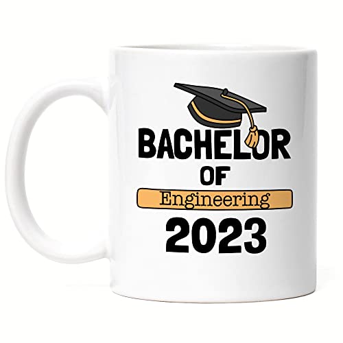 Hey!Print Bachelor of Engineering 2023 Tasse Studium Absolvent Abschluss Geschenk Bachelorabschluss Uni von Hey!Print
