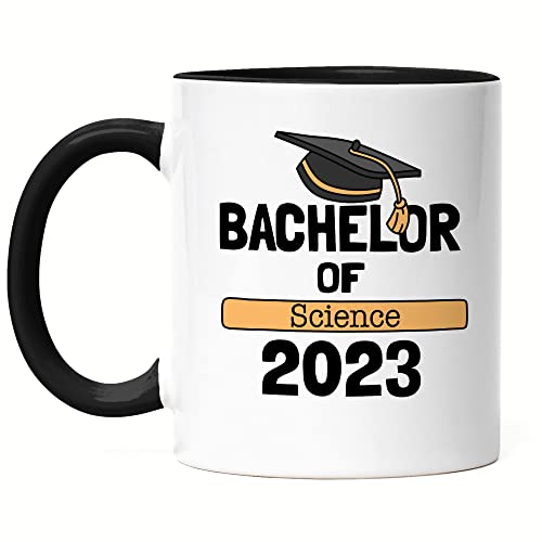 Hey!Print Bachelor of Science 2023 Tasse Schwarz Studium Absolvent Abschluss Geschenk Bachelorabschluss Uni von Hey!Print
