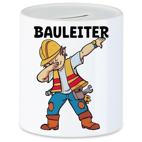 Hey!Print Bauleiter Spardose BAU Bauherr Gebäude Baustelle Arbeit Auftrag Job Bauarbeiter Mitarbeiter Planung Bauleitung von Hey!Print