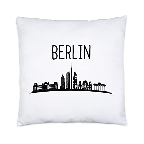 Hey!Print Berlin Skyline Kissen Inkl. Füllung Souvenir Andenken Deutsche Großstädte Motiv Stadt Silhouette Geschenkidee Umzug von Hey!Print