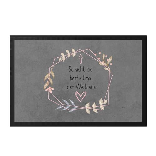 Hey!Print Beste Oma Sieht so aus Fußmatte Lieblingsomi Geschenkidee Geburtstag Enkel Enkelin von Hey!Print