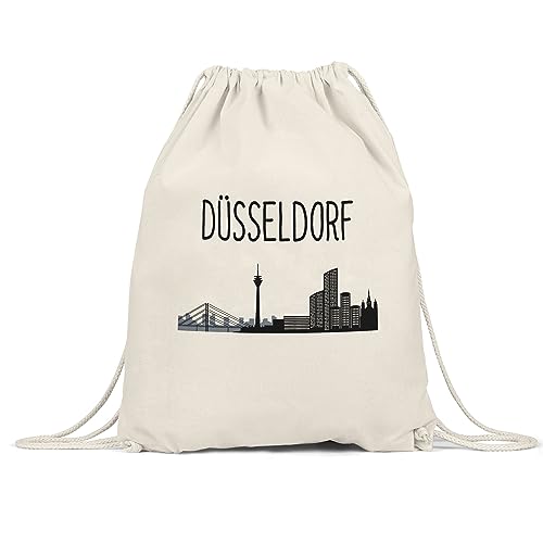 Hey!Print DÜSSELDORF Skyline Turnbeutel Gymsack Souvenir Andenken Deutsche Großstädte Motiv Stadt Silhouette Geschenkidee Umzug Hey!Print DÜSSELDORF Skyline Turnbeutel Gymsack Souvenir Andenken Deutsche Großstädte Motiv Stadt Silhouette Geschenkidee Umzug von Hey!Print