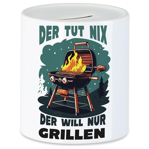 Hey!Print Der TUT Nix der Will nur Grillen Spardose Papa Vater Opa BBQ Geschenk Grillmeister Hey!Print Der TUT Nix der Will nur Grillen Spardose Papa Vater Opa BBQ Geschenk Grillmeister von Hey!Print
